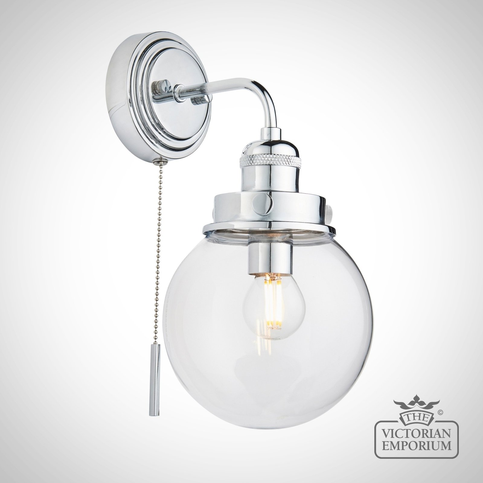 Cheswick Bathroom Wall Light With Pull Cord