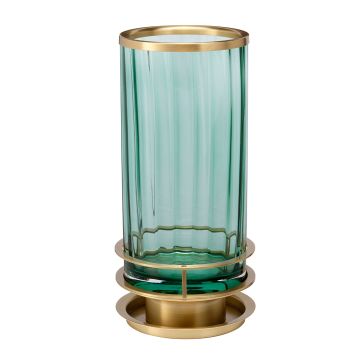 Arno Prismatic Glass Table Lamp Qn Arno Green Ab Off