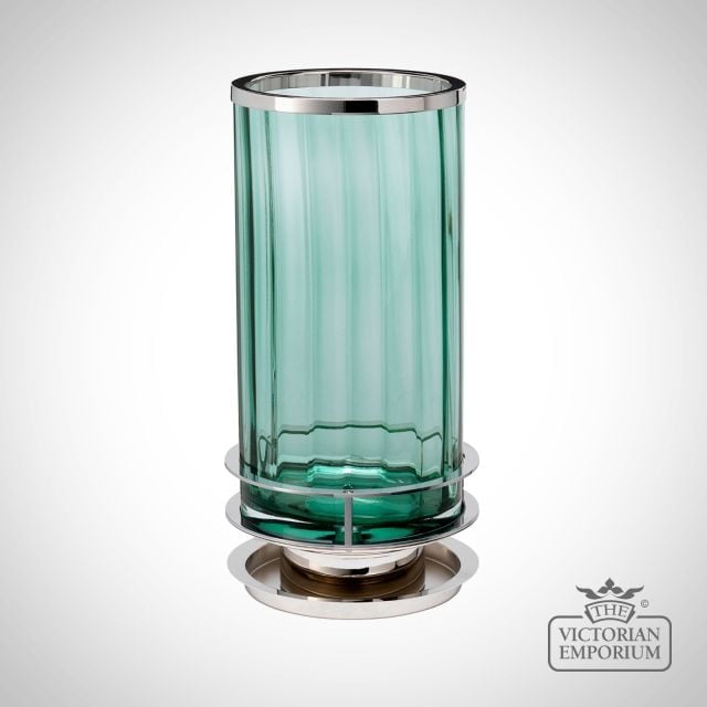 Arno Prismatic Glass Table Lamp Qn Arno Green Pn Off