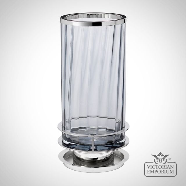 Arno Prismatic Glass Table Lamp Qn Arno Smoke Pn Off