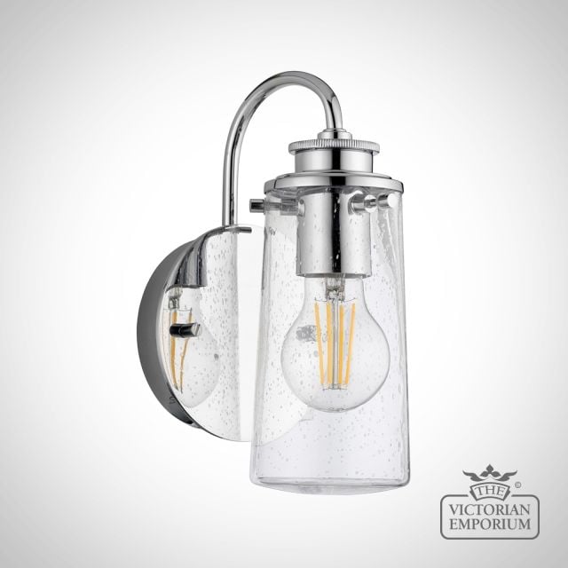Bray Single Bathroom Wall Light Qn Braelyn1 Pc Off