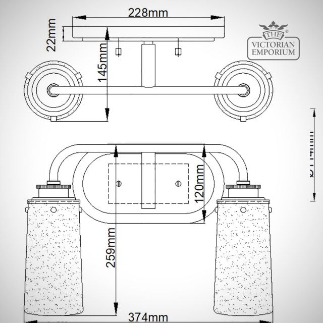 Bray Double Bathroom Wall Light Ld Qn Braelyn2