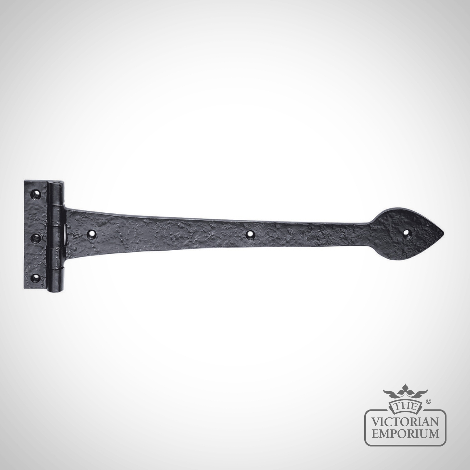 T-Hinge in Black Antique With Tear Drop Shaped End