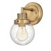Poppy Single Bathroom Wall Light in Heritage Brass qn poppy1 hb bath