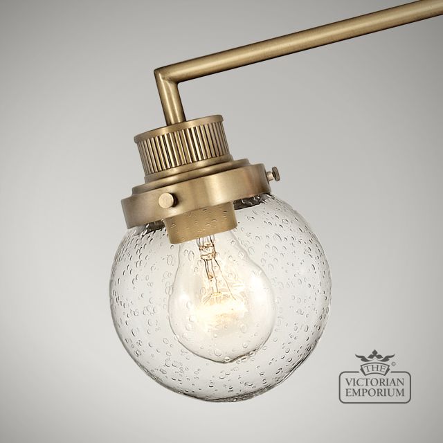 Poppy Triple Bathroom Wall Light In Heritage Brass Qn Poppy3 Hb Bath Detail2