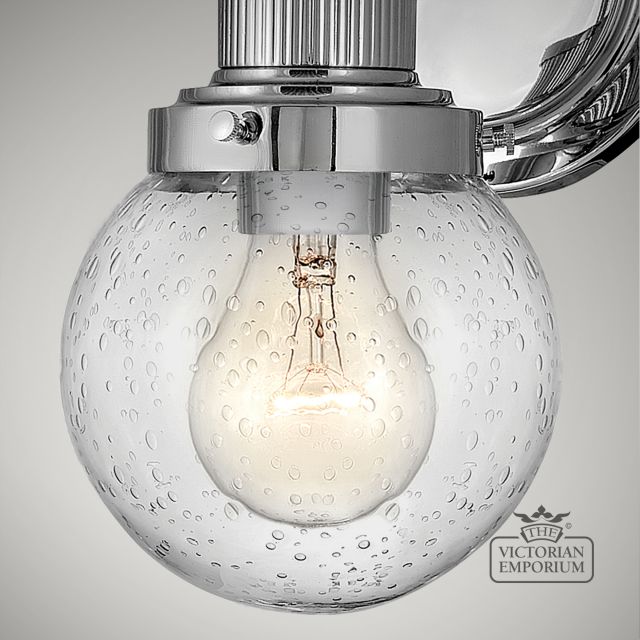 Poppy Single Bathroom Wall Light In Polished Chrome Qn Poppy1 Pc Bath Detail3