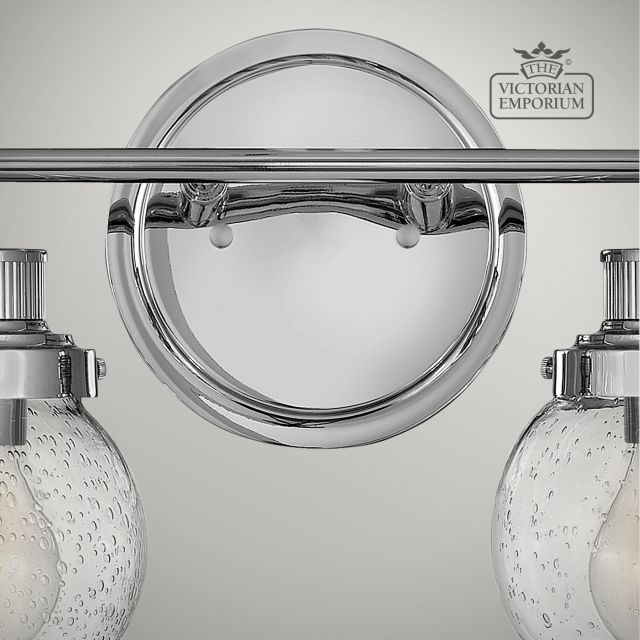 Poppy Double Bathroom Wall Light In Polished Chrome Qn Poppy2 Pc Bath Detail1