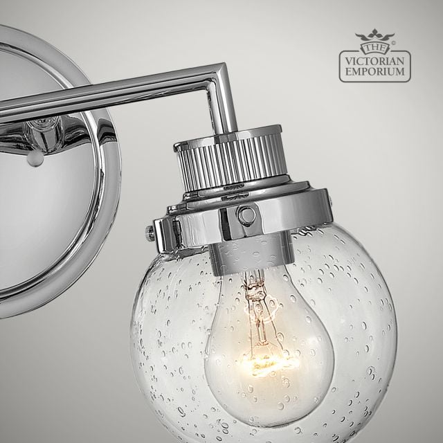 Poppy Double Bathroom Wall Light In Polished Chrome Qn Poppy2 Pc Bath Detail2