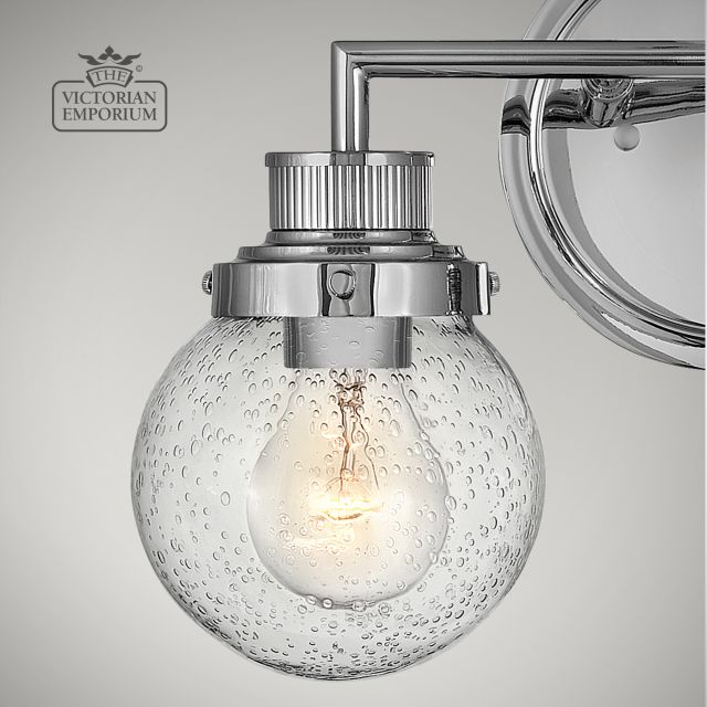 Poppy Double Bathroom Wall Light In Polished Chrome Qn Poppy2 Pc Bath Detail3