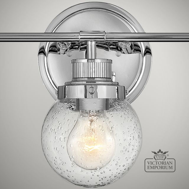 Poppy Triple Bathroom Wall Light In Polished Chrome Qn Poppy3 Pc Bath Detail1