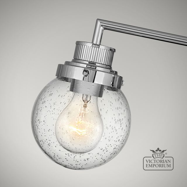 Poppy Triple Bathroom Wall Light In Polished Chrome Qn Poppy3 Pc Bath Detail2