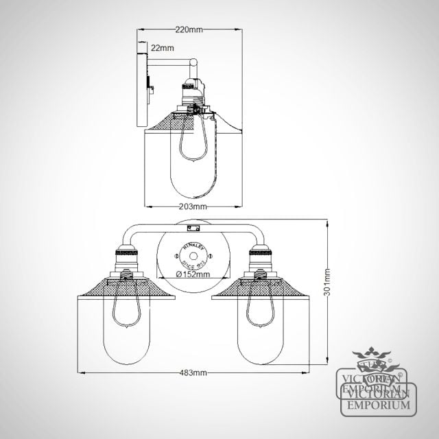 Rigby Double Bathroom Wall Light In Polished Chrome Ld Qn Rigby2 Bath