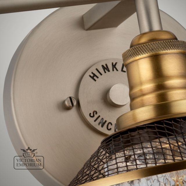 Rigby Triple Bathroom Wall Light In Antique Nickel And Heritage Brass Qn Rigby3 Bath An Detail1