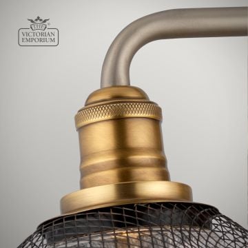 Rigby Triple Bathroom Wall Light In Antique Nickel And Heritage Brass Qn Rigby3 Bath An Detail2