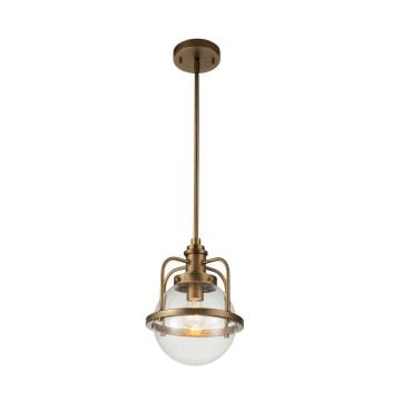 Triocent Vintage Style Ceiling Pendant /Flush Mount Light in Natural Brass or Polished Nickel