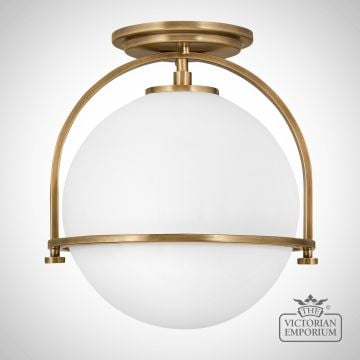 Somerset Flush Mount Light In A Choice Of Finishes With A Choice Of Opal Or Clear Seeded Glass
