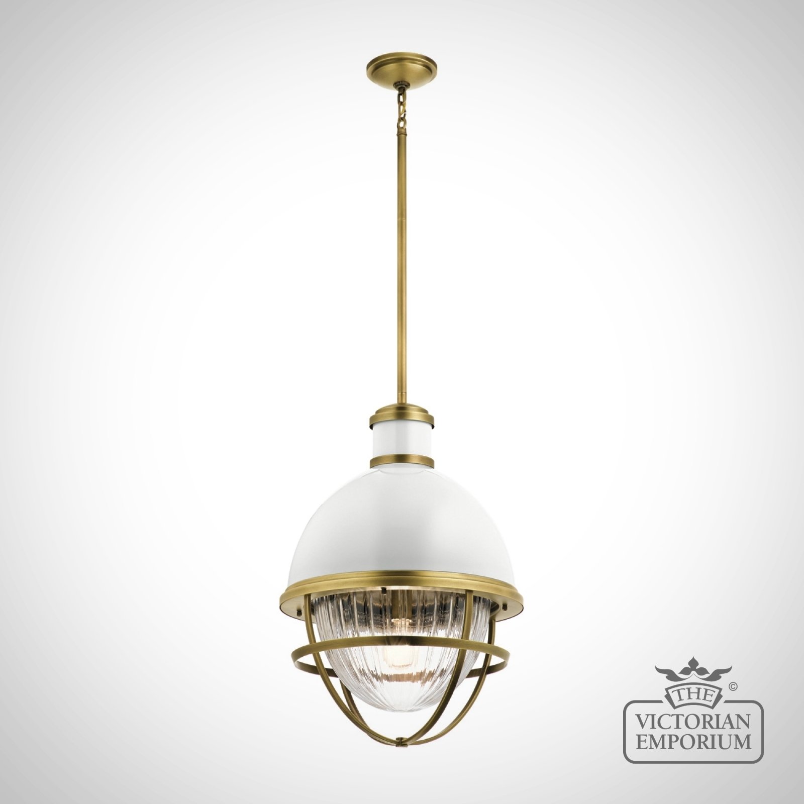 Tollis Ceiling Pendant Light in Natural Brass or Brushed Nickel