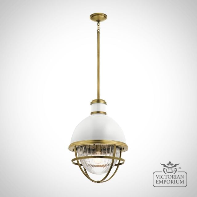 Tollis Ceiling Pendant Light in Natural Brass or Brushed Nickel