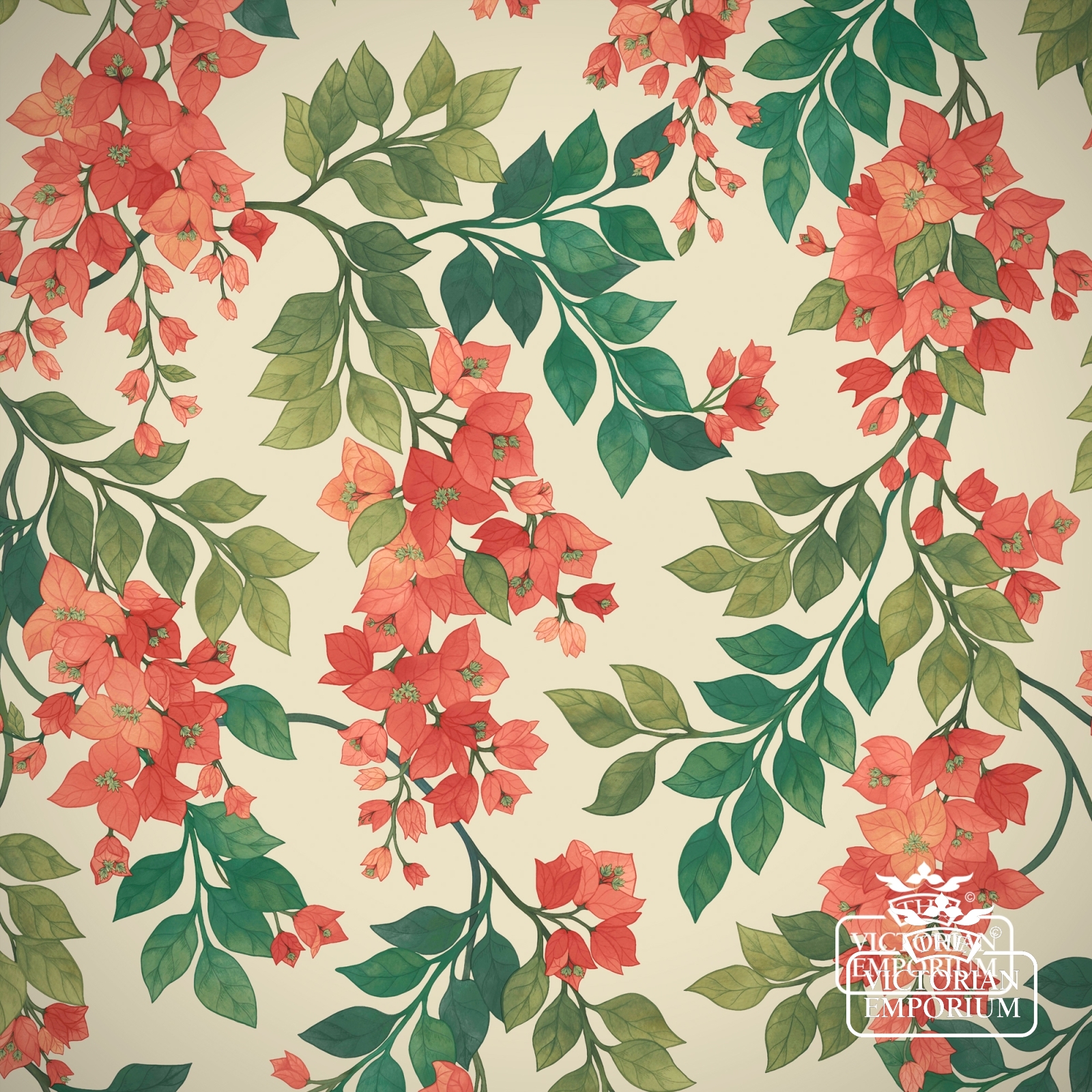 Bougainvillea wallpaper in a choice of 4 colourways