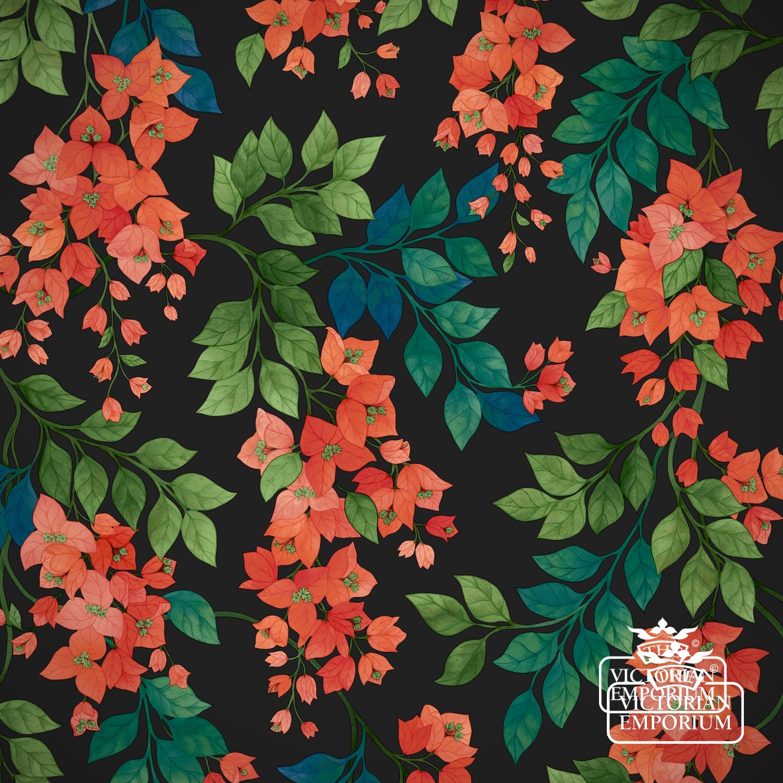 Bougainvillea wallpaper in a choice of 4 colourways