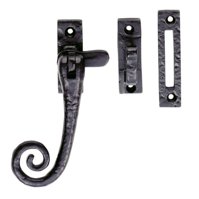 Curly tail casement fastener