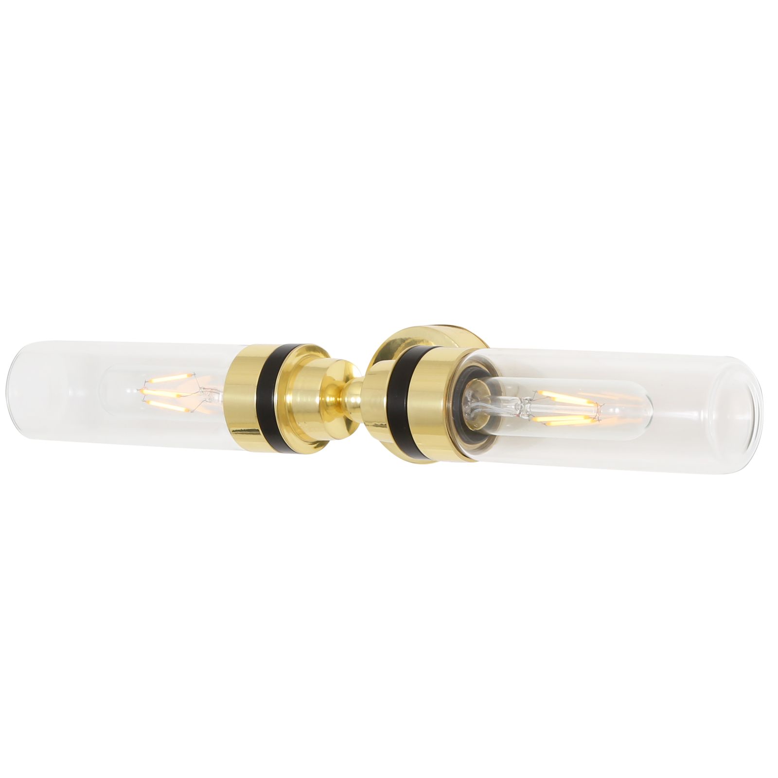 Severn Double Rippled Glass Bathroom Wall Light IP65