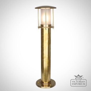 Yarrow Brass Outdoor Bollard Pillar Light