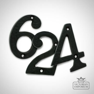 House Numbers - Numerals for Outside Doors and Gates (black antique)