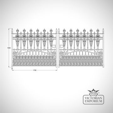Gate Castiron Driveway Pedestrian Railings Stewart Dumfries Collectiont Traditional Victorian Old Classical Gilberton Driveway Gate Leaf 12ft Pair