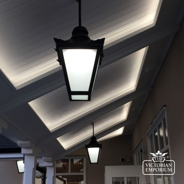 H22 Traditional Hanging Light 0.9m Galvanised Steel(2)