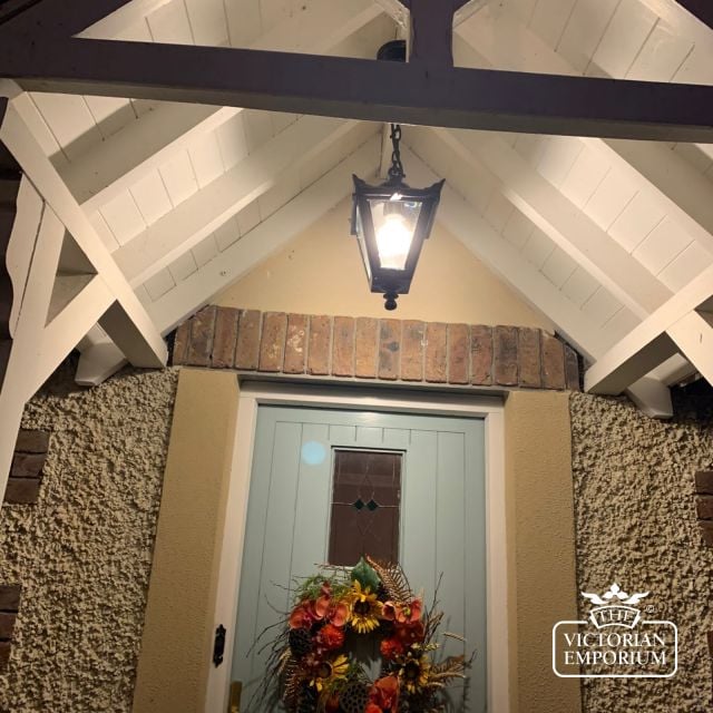 H23 Traditional Hanging Light 0.625m Galvanised Steel