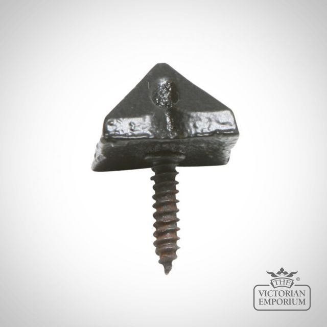 Black door stud - pointed