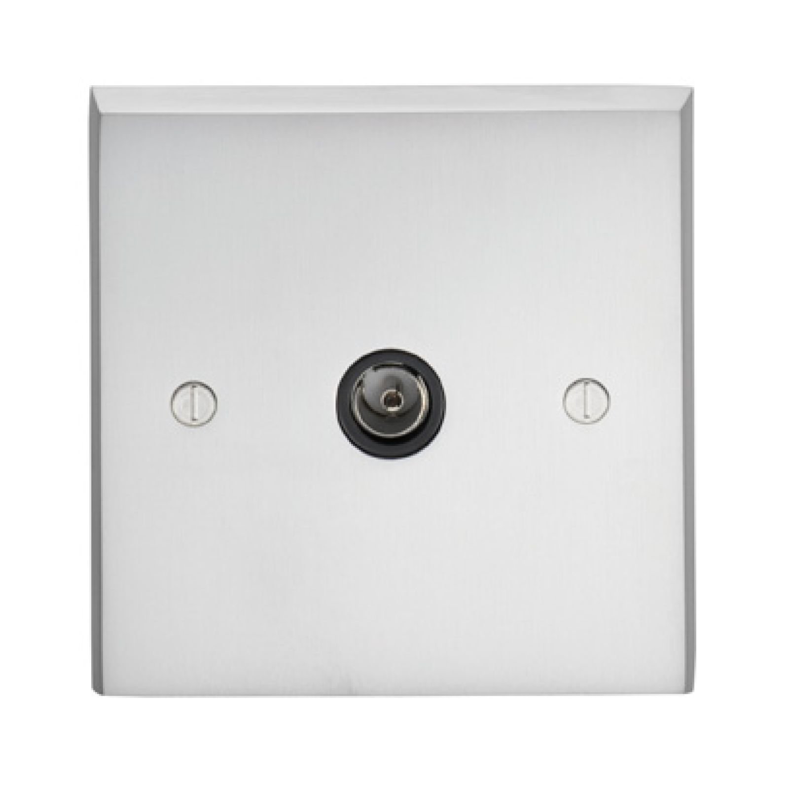 1 Gang TV Outlet in brass, chrome or satin chrome