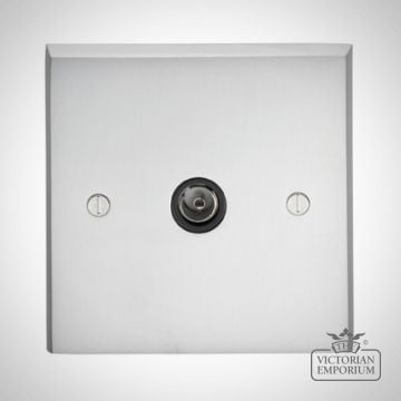 1 Gang TV Outlet in brass, chrome or satin chrome