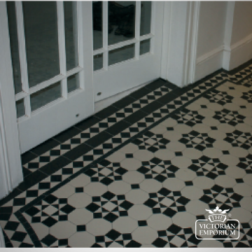 Katine Victorian Tile Design In Black And White