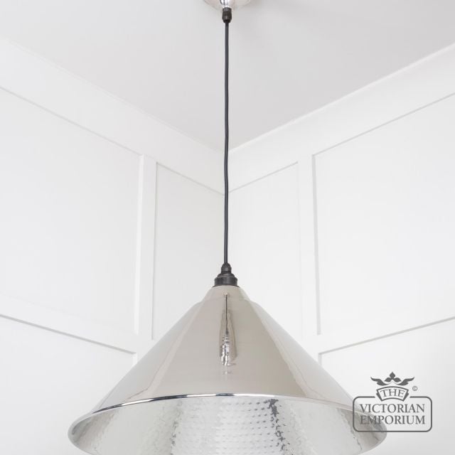Hockliffe Pendant Light In Hammered Nickel 45433 2 L