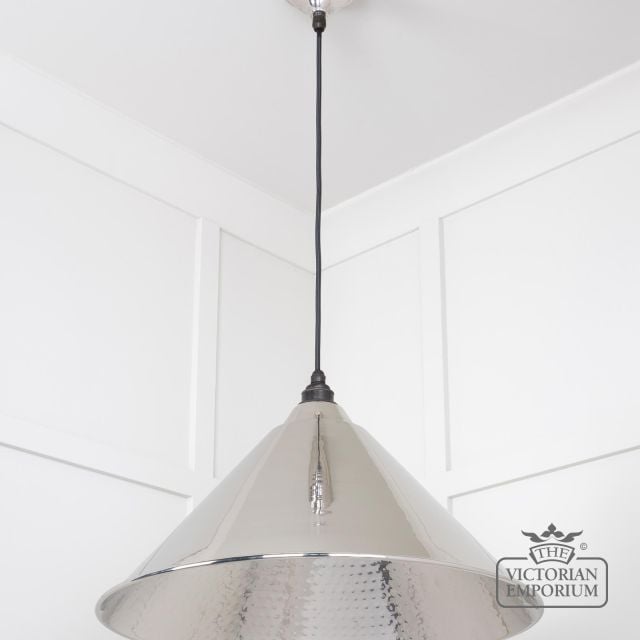 Hockliffe Pendant Light In Hammered Nickel 45433 3 L