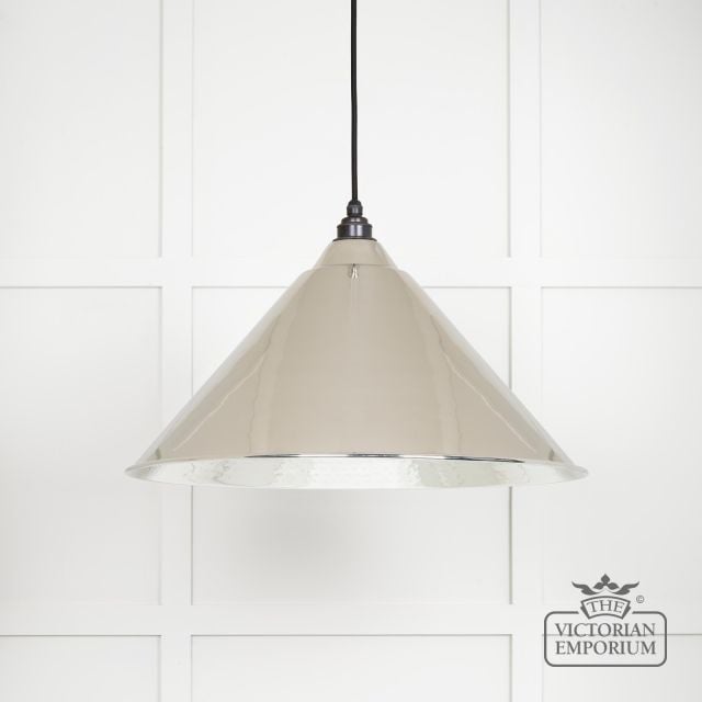 Hockliffe Pendant Light In Hammered Nickel 45433 Main L