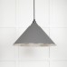 Hockliffe pendant light in hammered nickel and Dark grey exterior 45433bl 1 l