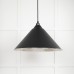 Hockliffe pendant light in hammered nickel and black exterior 45433eb 1 l