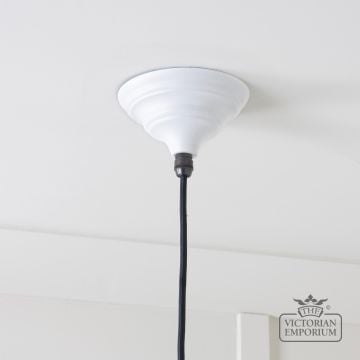 Hockliffe Pendant Light In Hammered Nickel And White Exterior 45433f 5 L