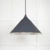 Hockliffe pendant light in hammered nickel and slate exterior 45433sl 1 l