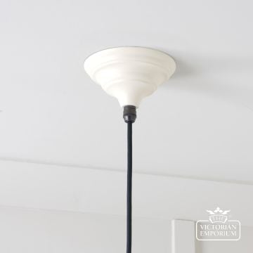 Hockliffe Pendant Light In Hammered Nickel And Off White Exterior 45433te 5 L