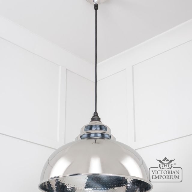 Harlow Pendant Light In Hammered Nickel 45472 2 L