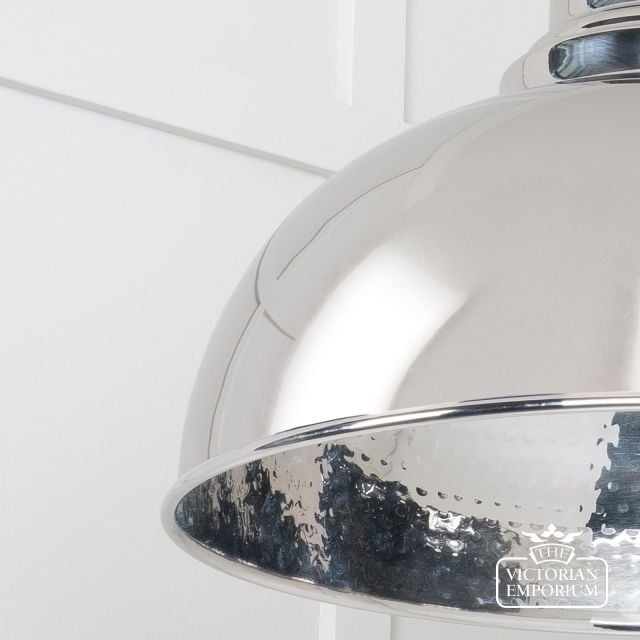 Harlow Pendant Light In Hammered Nickel 45472 4 L