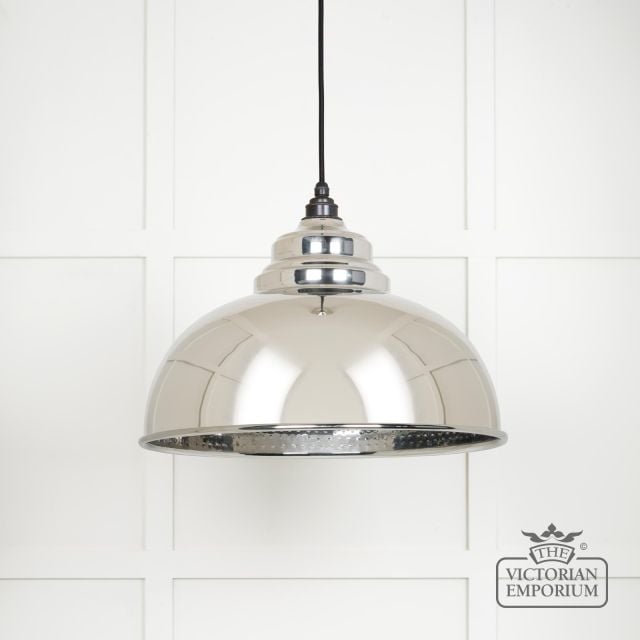 Harlow Pendant Light In Hammered Nickel 45472 Main L