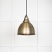 Brindle pendant light in aged brass 49497 1 l