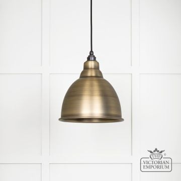 Brindle Pendant Light In Aged Brass 49497 1 L