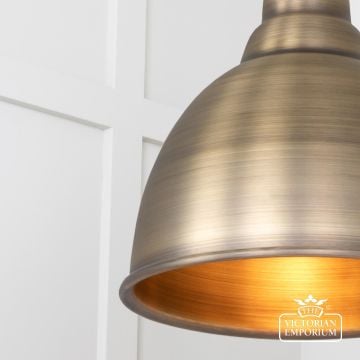 Brindle Pendant Light In Aged Brass 49497 4 L