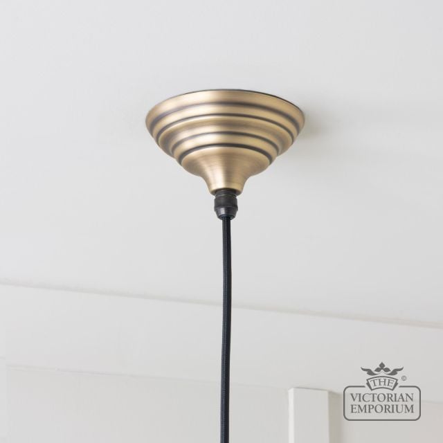 Brindle Pendant Light In Aged Brass 49497 5 L